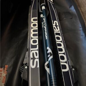 Salomon Black and Blue Ski Poles